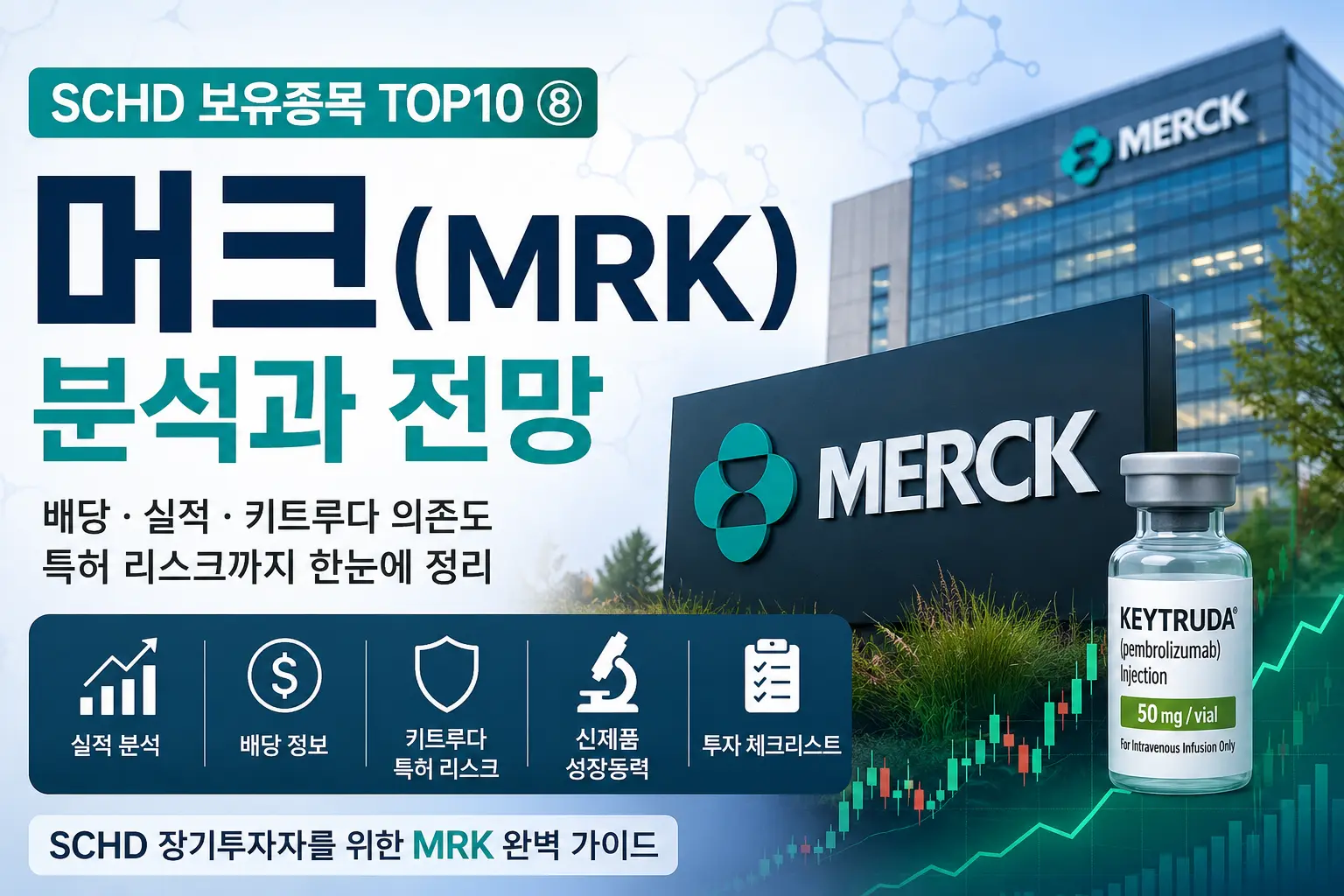 SCHD 보유종목 머크 MRK 배당 실적 키트루다 특허 리스크 분석