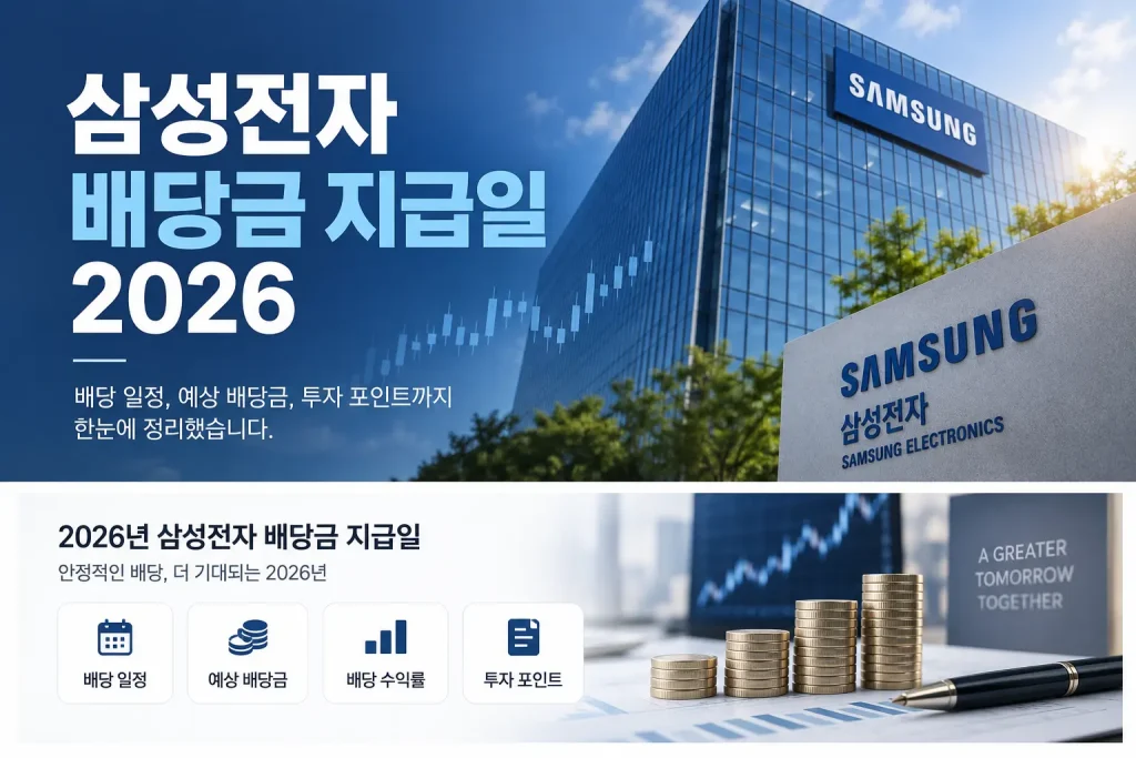 삼성전자 배당금 지급일 2026 총정리|역대 최대 110조 주주환원, 3분기 배당 언제 들어올까? 2 삼성전자 배당 일정 예상 배당금 배당 수익률 투자 포인트 인포그래픽